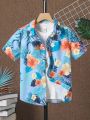 Boys Tropical Print Shirt Without Tee