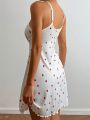 Women's Strawberry Printed Cami Sleep Dress