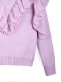 SHEIN Kids Nujoom Tween Girl Ruffle Trim Sweater