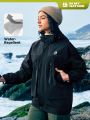 In My Nature Women's Letter Printed Hooded Outdoor Insulated Jacket