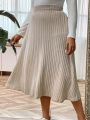 SHEIN LUNE Plus Ribbed Knit Skirt