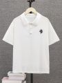 Teen Boy Embroidered Detail Short Sleeve Polo Shirt