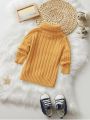 Baby Turtleneck Rib-knit Sweater