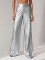 DUSTIN EDWARD Women'S Metallic Wide Leg Pants