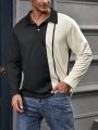 Men Plus Two Tone Polo Shirt