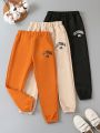 Young Boy 3pcs Letter Graphic Sweatpants