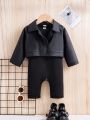 Baby Girls' Zip-Front Jacket And Jumpsuit Set