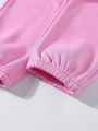 Set Of 3 Girls' Basic Fleece-lined Sweatpants