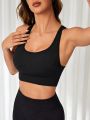 Yoga Trendy Women's Seamless Hollow Out Back Yoga Sports Bra