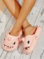 Fashionable Fun Shark Shape Thick Sole One-piece Molded Plastic Slippers
