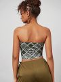 Forever 21 Women's American Style Diamond Checkered Tube Top