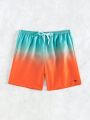 SHEIN Men's Gradient Color Swimming Trunks