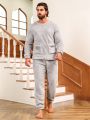 Men Dual Pocket Flannel PJ Set