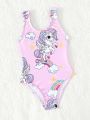 Baby Unicorn Print One Piece Swimsuit