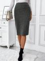 EMERY ROSE Women's Ribbed Knit Skirt