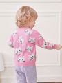 SHEIN Baby Girls Cartoon Pattern Sweater