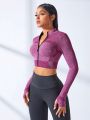 Yoga Basic Seamless Compression Workout Jacket