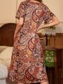 Bysilviaclara Women's Cashew Print Nightgown