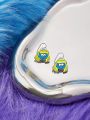 SHEIN X The Smurfs 3 Pairs/set Stud Earrings