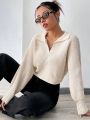 Polo-Neck Casual Versatile Sweater