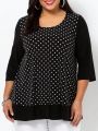 Plus Size Women'S Polka Dot Shirt