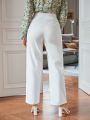 SHEIN Frenchy Solid Color Double Pocket Pants