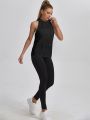 Yoga Trendy Open Back Drawstring Hooded Sports Tee