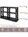 Console Table with 3-Tier Open Storage Spaces and 