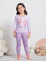 Little Girls' Flamingo Patterned Homewear Set