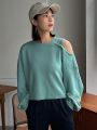 FRIFUL Women's Off-the-shoulder Sweatshirt