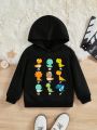 Young Boy Cartoon Graphic Hoodie