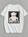 Boys' Casual Letter & Little Bear Print Short Sleeve T-shirt