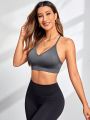 SHEIN Yoga Basic Seamless Backless Sports Bra