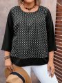 Plus Size Women'S Polka Dot Shirt