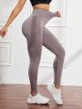 Hollow Out Wideband Waist Sports Leggings