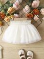 Baby Girls' Lovely Mesh Skirt With Ruffle Hem Decoration