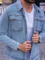 Men's Flip Pocket Denim Jacket