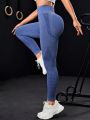 Solid Color Seamless Sports Leggings