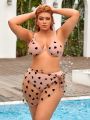 SHEIN Swim Vcay Plus Size Heart Print Swimsuit Set