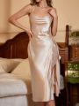 Women's Solid Color Simple And Elegant Nightgown
