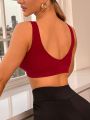 Yoga Basic Seamless Scoop Neck Sports Tank Top