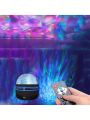 1pc Novelty Water Wave Projection Lamp/ Water Wave Starry Sky Lamp, Laser Projection Ambient Lamp For Bar Party. Style And Color Are Sent Randomly. Creative Home Night Light