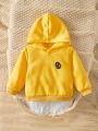 SHEIN Baby Boy Slogan Graphic Hoodie