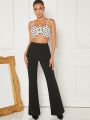 Mienne Polka Dot Buckle Top & Pants Set