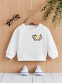 Baby Boy Letter Graphic Sweatshirt