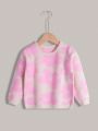 Young Girl Floral Pattern Sweater