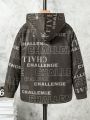 Boys' Thickened Windproof Printed Jacket For Autumn/winter