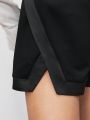 SHEIN BIZwear Women's Solid Color High Slit Shorts