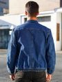 Manfinity EMRG Men's Stand Collar Denim Jacket