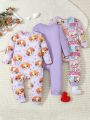 3pcs Cute Little Dog Printed Set